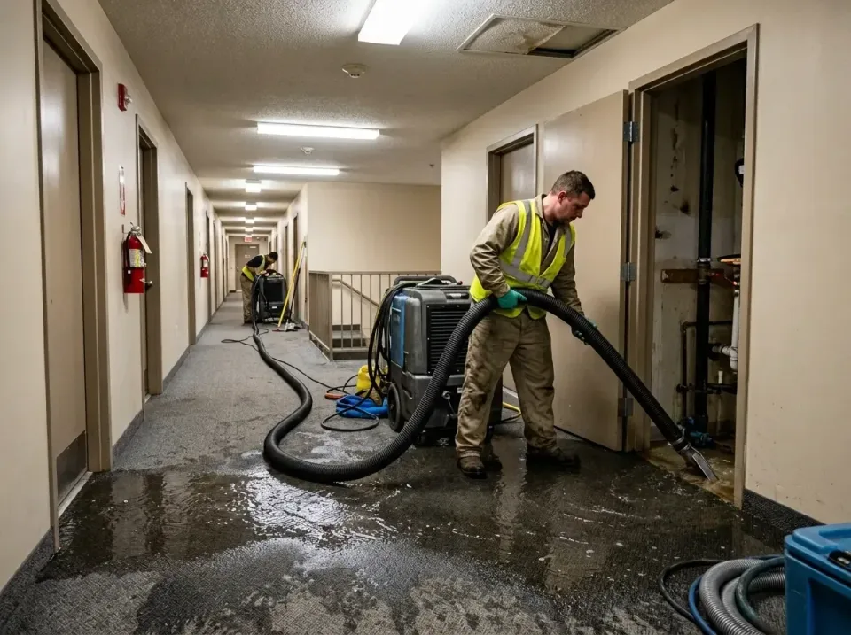 multi-unit-apartment-hallway-f-005 — frequently asked questions, Emergency Burst Pipe Water Extraction & Removal in Bellair-…